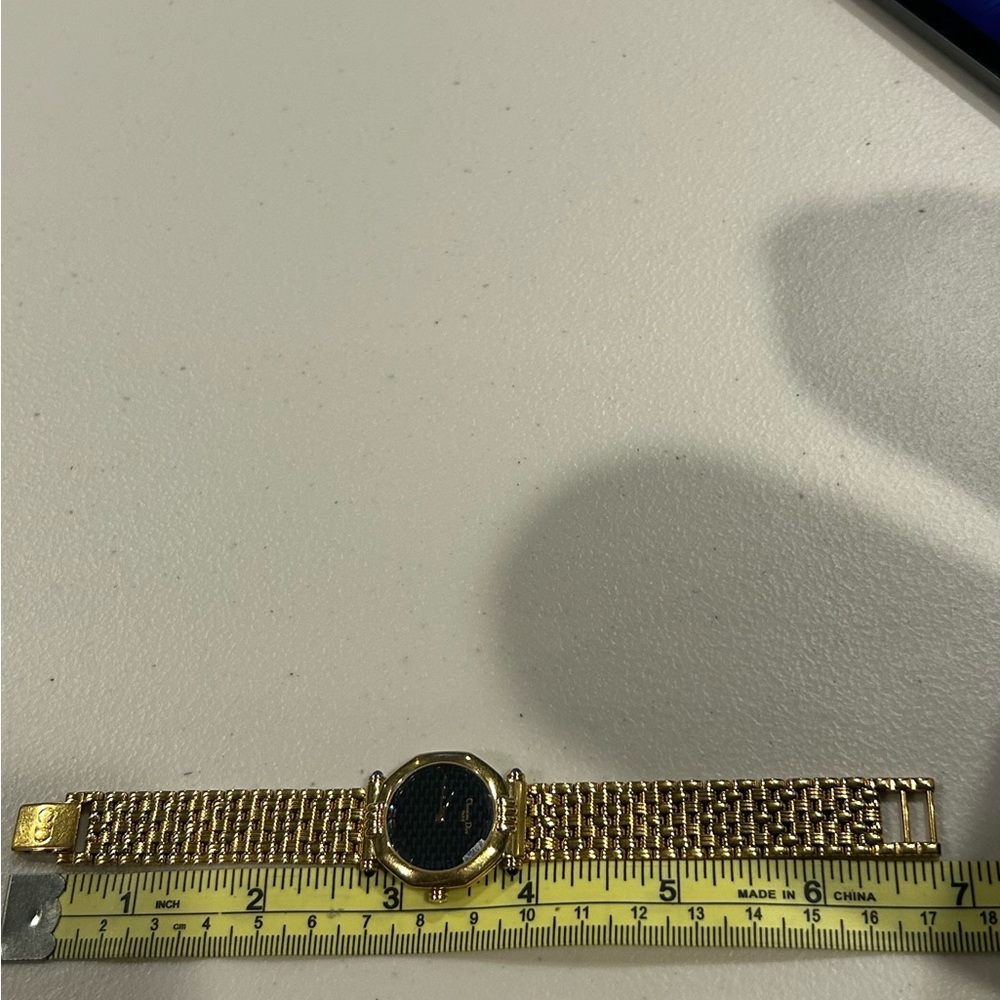 Dior Women Gold plated  Bracelet Watch with Blue Dial - Picture 13 of 13